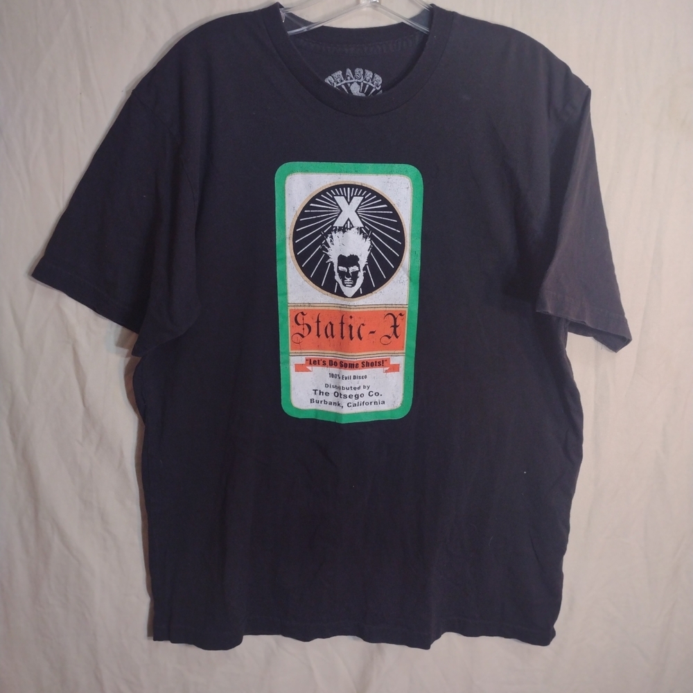 Rare Static-X Wayne Static 100% Evil Disco Promo Jagermeister T-Shirt Large